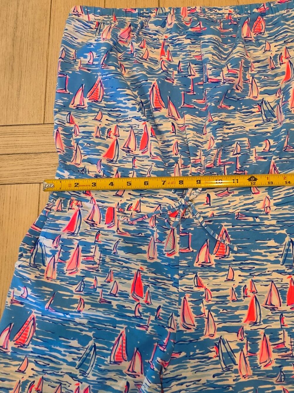 Lilly Pulitzer Jace Strapless Romper Zanzibar Blue Boatylicious | Large - Picture 9 of 9
